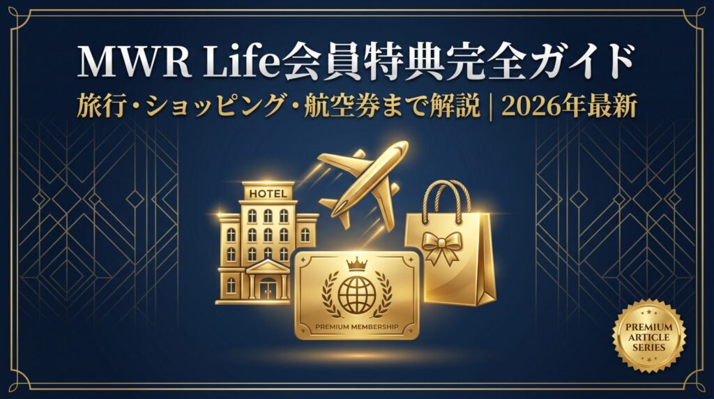 MWR Life会員特典完全ガイド|旅行・ショッピング・航空券まで解説 2026年最新