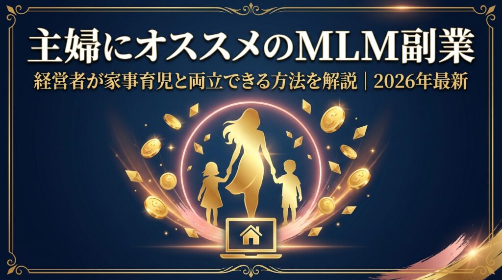 主婦にオススメのMLM副業｜経営者が家事育児と両立できる方法を解説 2026年最新