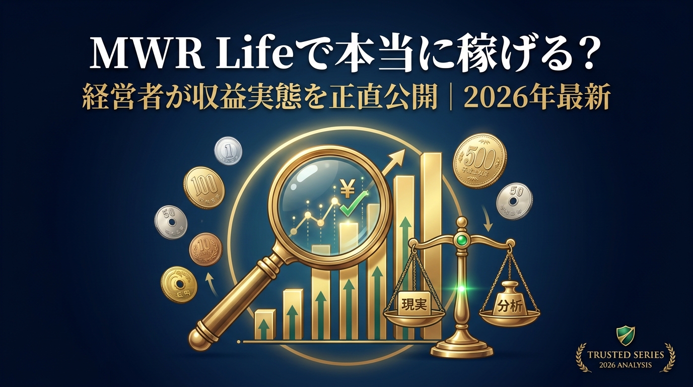MWR Lifeで本当に稼げる？経営者が収益実態・9割が稼げない理由・現実的な収入モデルを公開 2026年最新