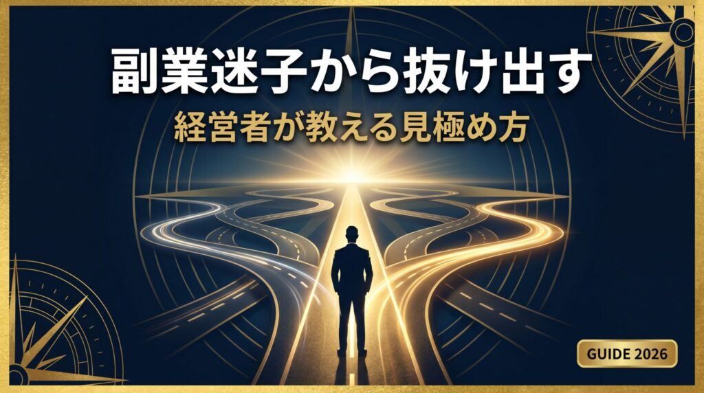 副業迷子から抜け出す完全ガイド｜経営者が教える副業選びの見極め方 2026年最新