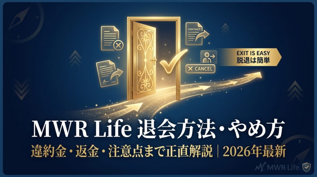 MWR Life 退会方法・解約手順完全ガイド|クーリングオフ・注意点まで経営者が解説 2026年最新