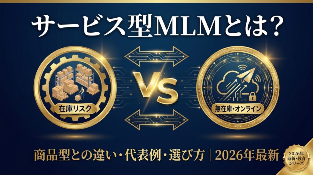 サービス型MLMとは？商品型との違い・代表例・メリット・選び方 経営者が完全解説 2026年最新