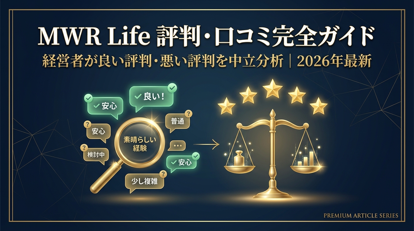MWR Life 評判・口コミ完全ガイド｜経営者が良い評判・悪い評判を中立分析 2026年最新