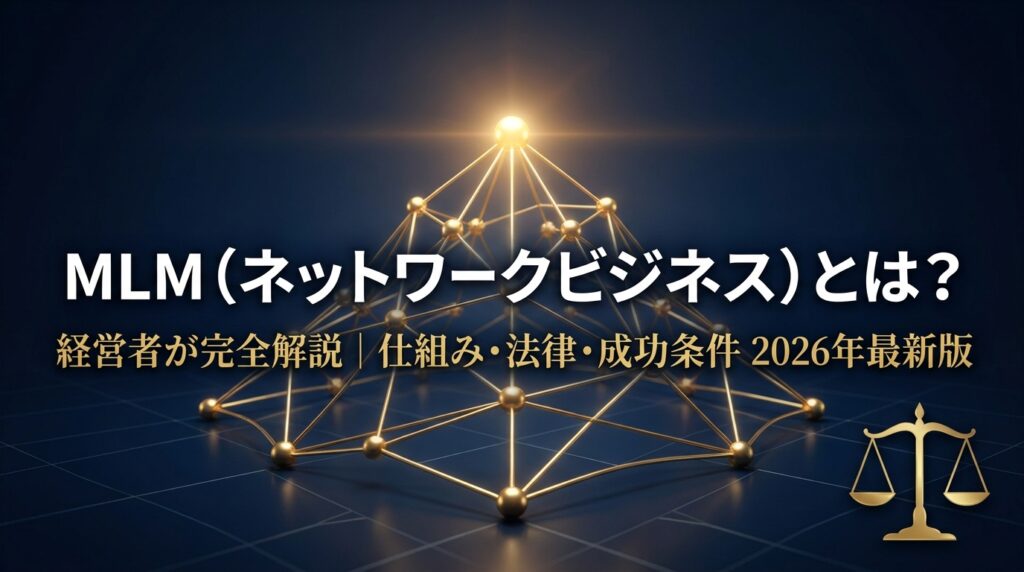 MLM（ネットワークビジネス）とは？経営者が完全解説｜仕組み・法律・成功条件 2026年最新版